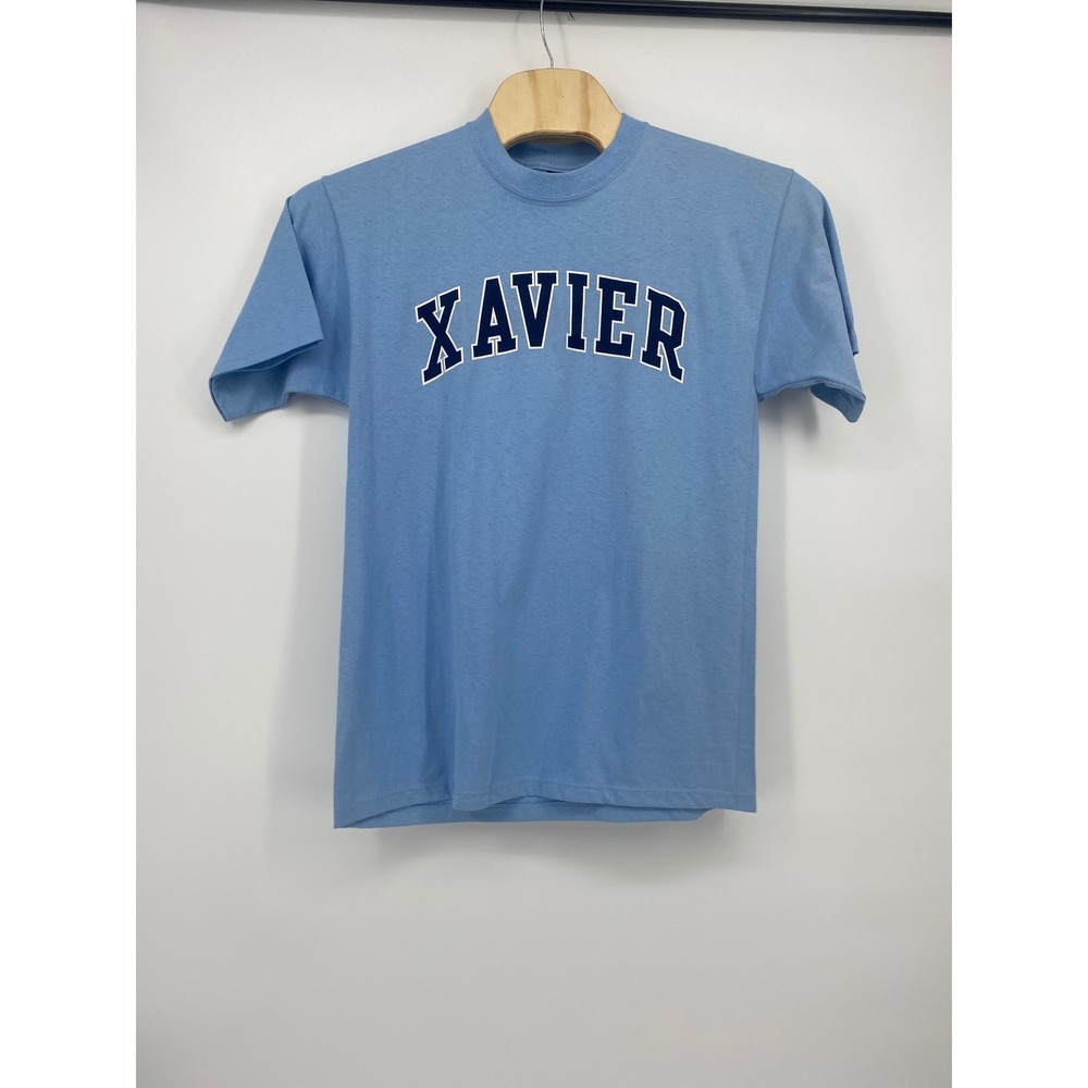 Soffe's Choice T-Shirt Size Large Light Blue Excellent Xavier Graphic Vintage